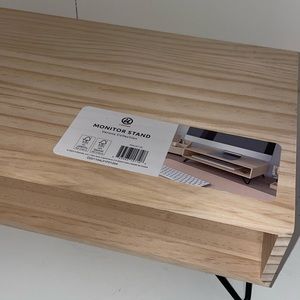 U Brands Verona Monitor Stand Natural